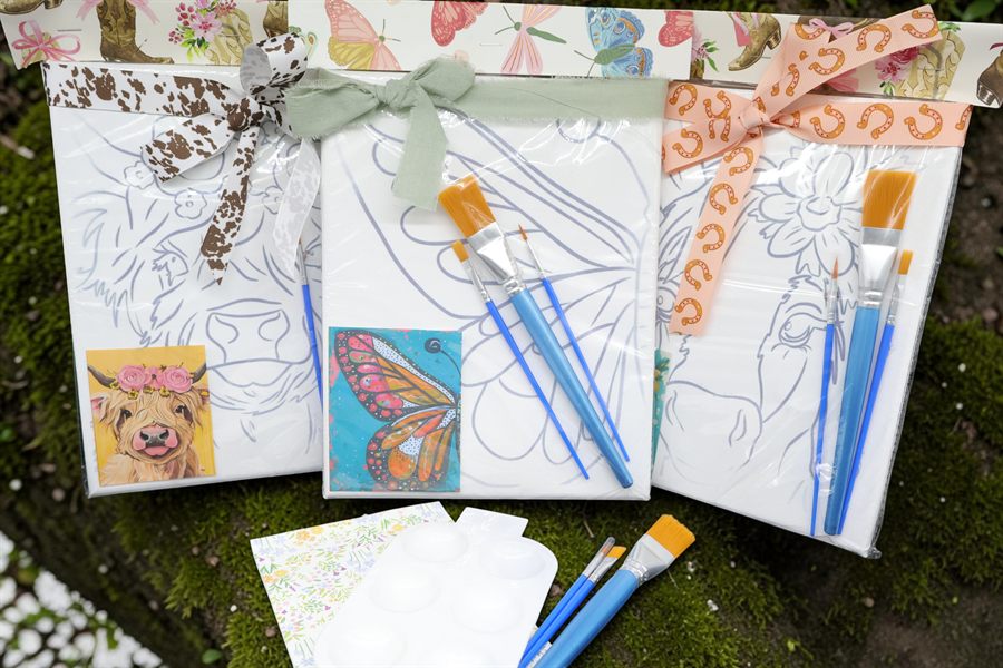 Painted canvas from an Art Kit