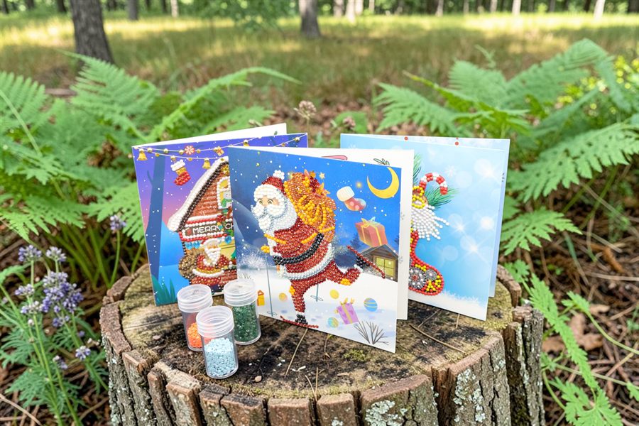Diamond painting greeting card design