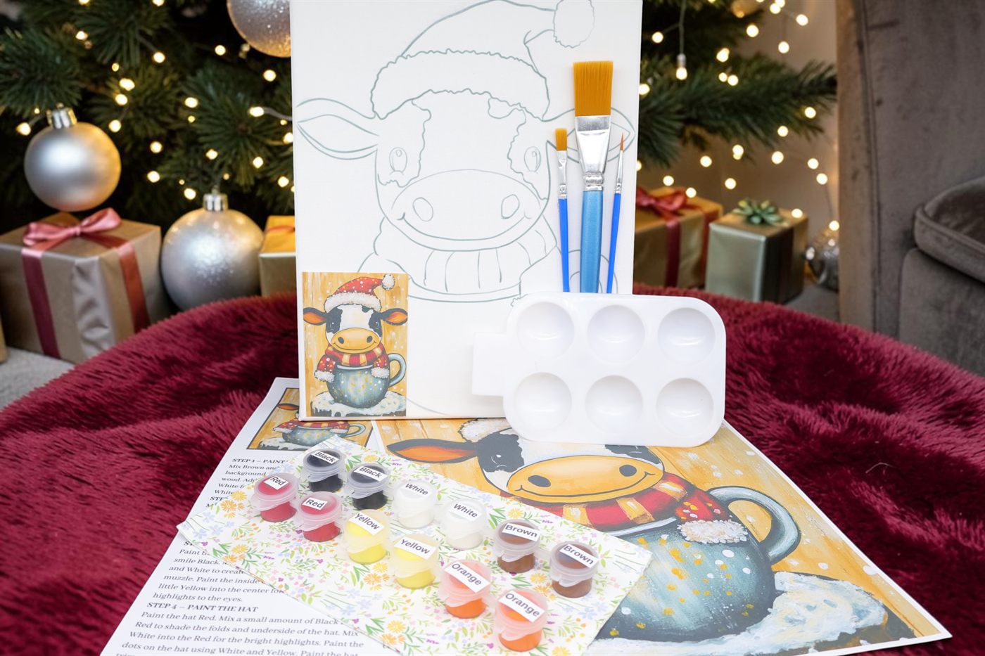 Christmas Cow in a Cup Painting Kit