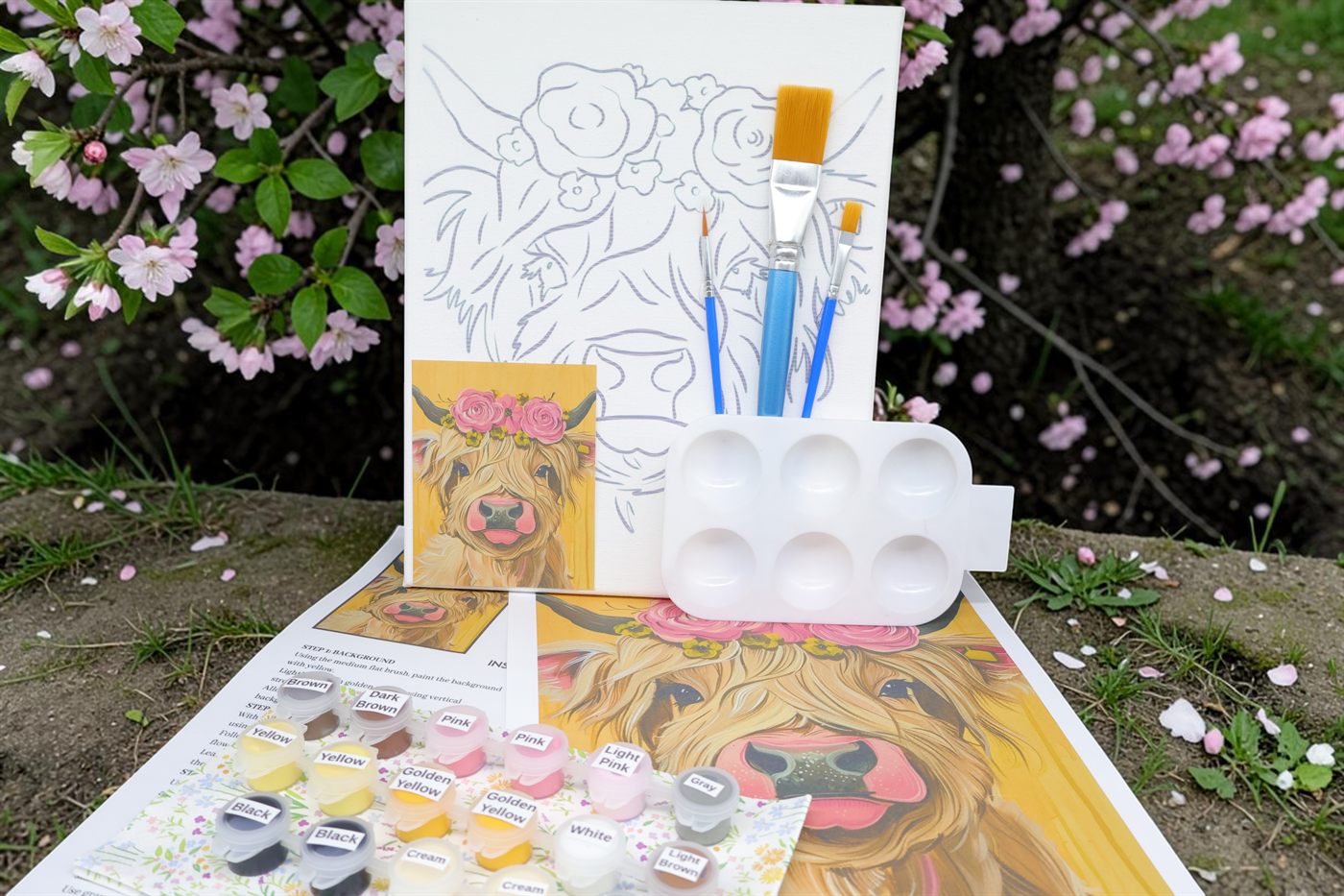 Highland Cow painting kit